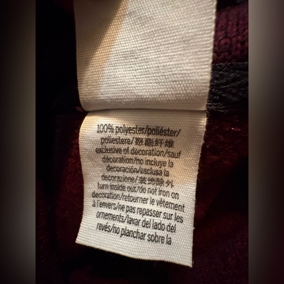 Pink Victoria’s Secret 1/4 Zip Pullover Fleece Jacket Burgundy Medium - Picture 11 of 11